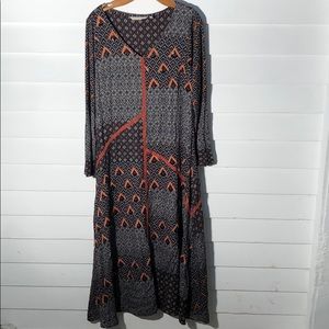 Long sleeve embellished dress